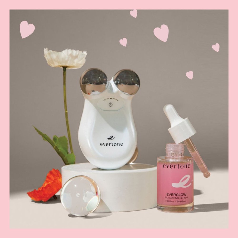 Evertone Microcurrent Facial Toning Device + Everglow Serum